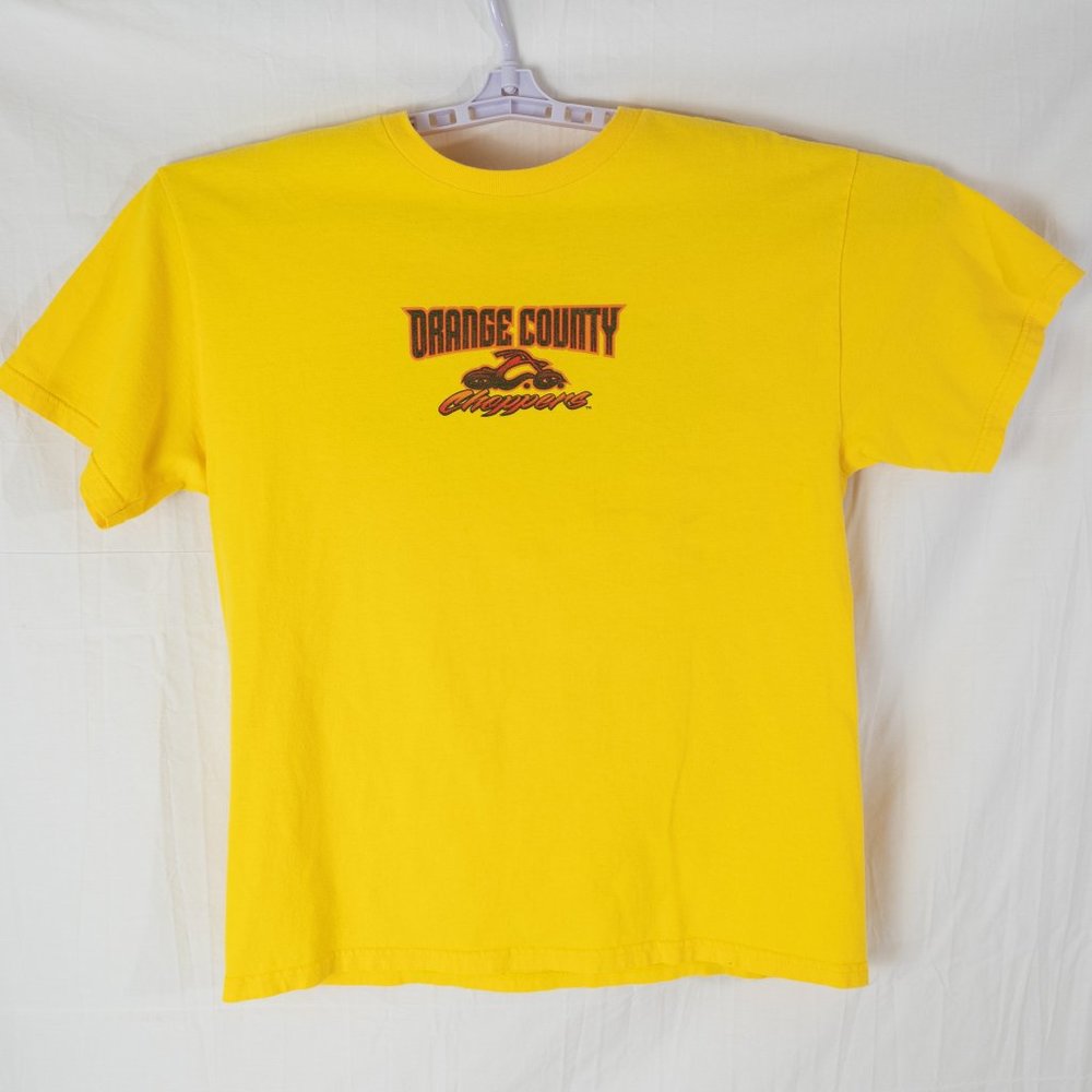Vintage 2004 Orange County Choppers Men's Graphic T-Shirt Size L Yellow